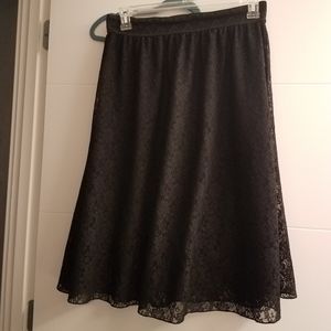 Lularoe Black Lace Lola Skirt | EUC